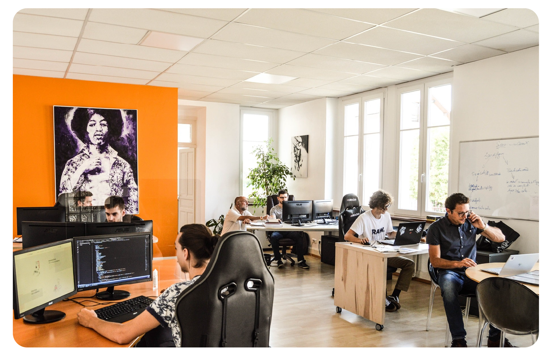 Une équipe réunie autour d’une table pour travailler sur un projet